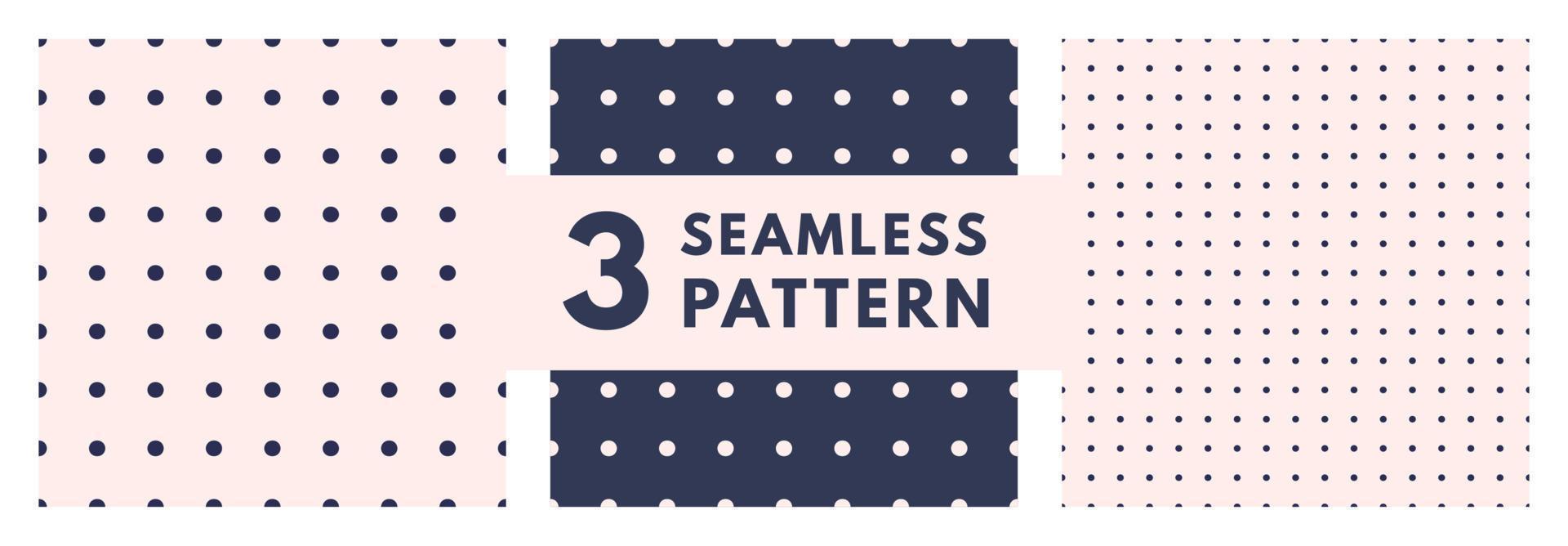 Set polka dots or bullet journal texture. Seamless monochrome pattern. Dotted background. Soft abstract geometric pattern. vector