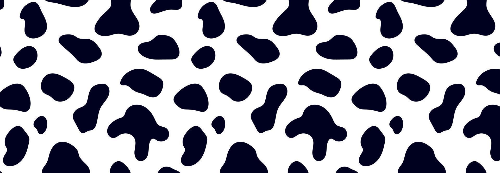 Animal pattern for textile design. Seamless pattern of dalmatian or cow spots. Natural textures. vector