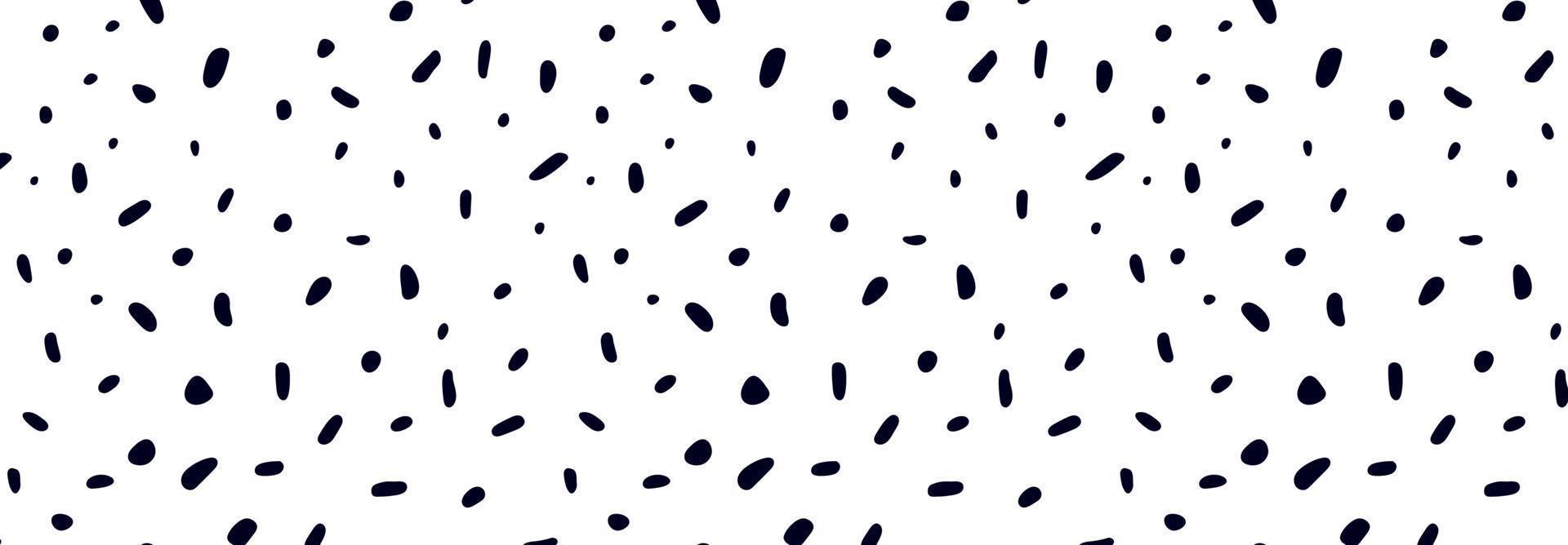 Set of animal pattern for textile design. Seamless pattern of dalmatian or cow spots. Natural textures. Random spots hand-drawn. vector