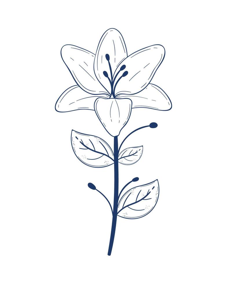 flower garden sketch vector