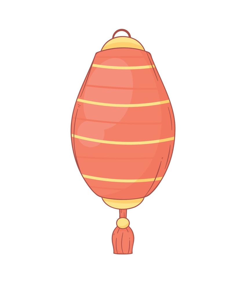 red chinese lamp vector