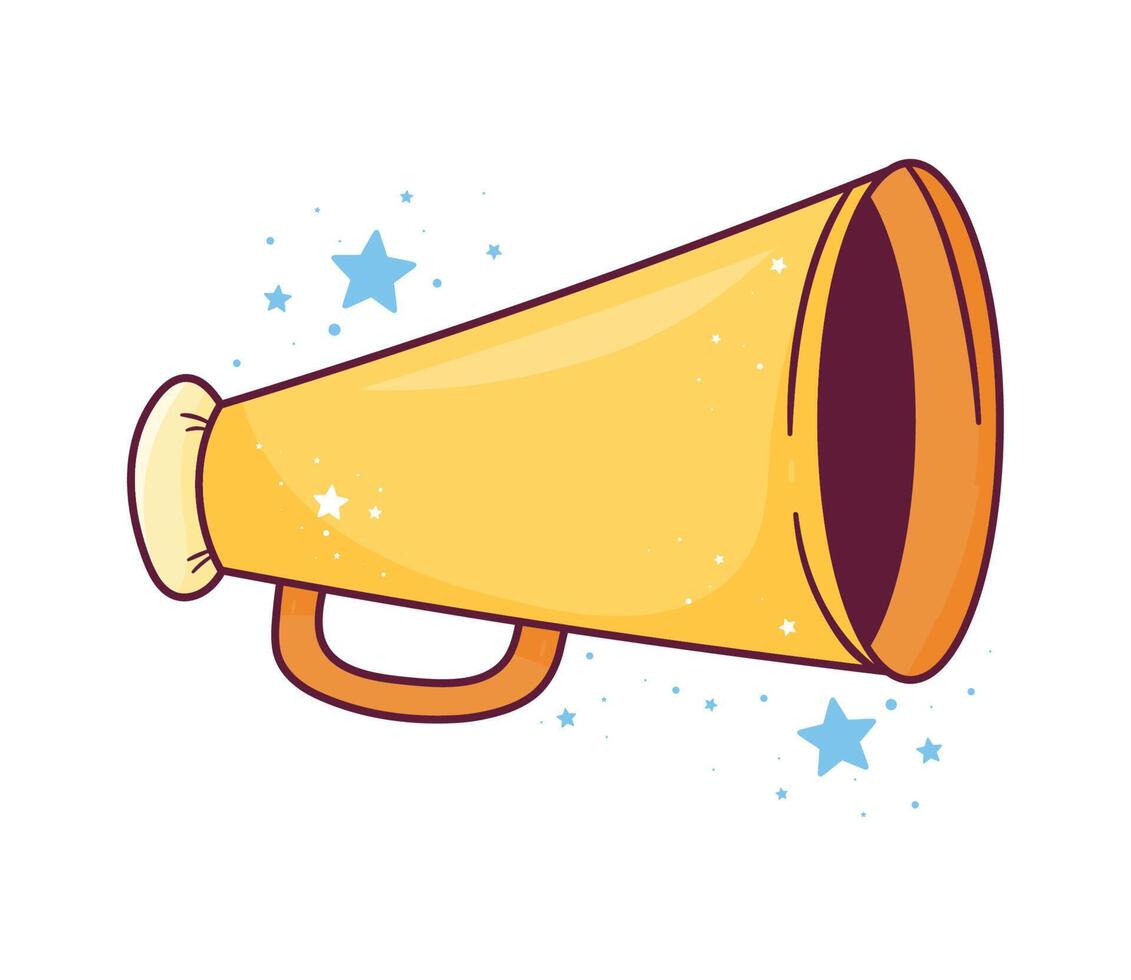 yellow megaphone device audio vector