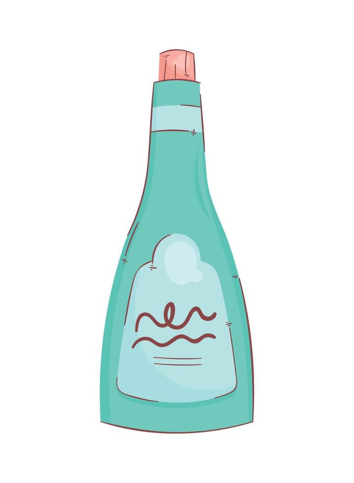 wine drink in blue bottle vector