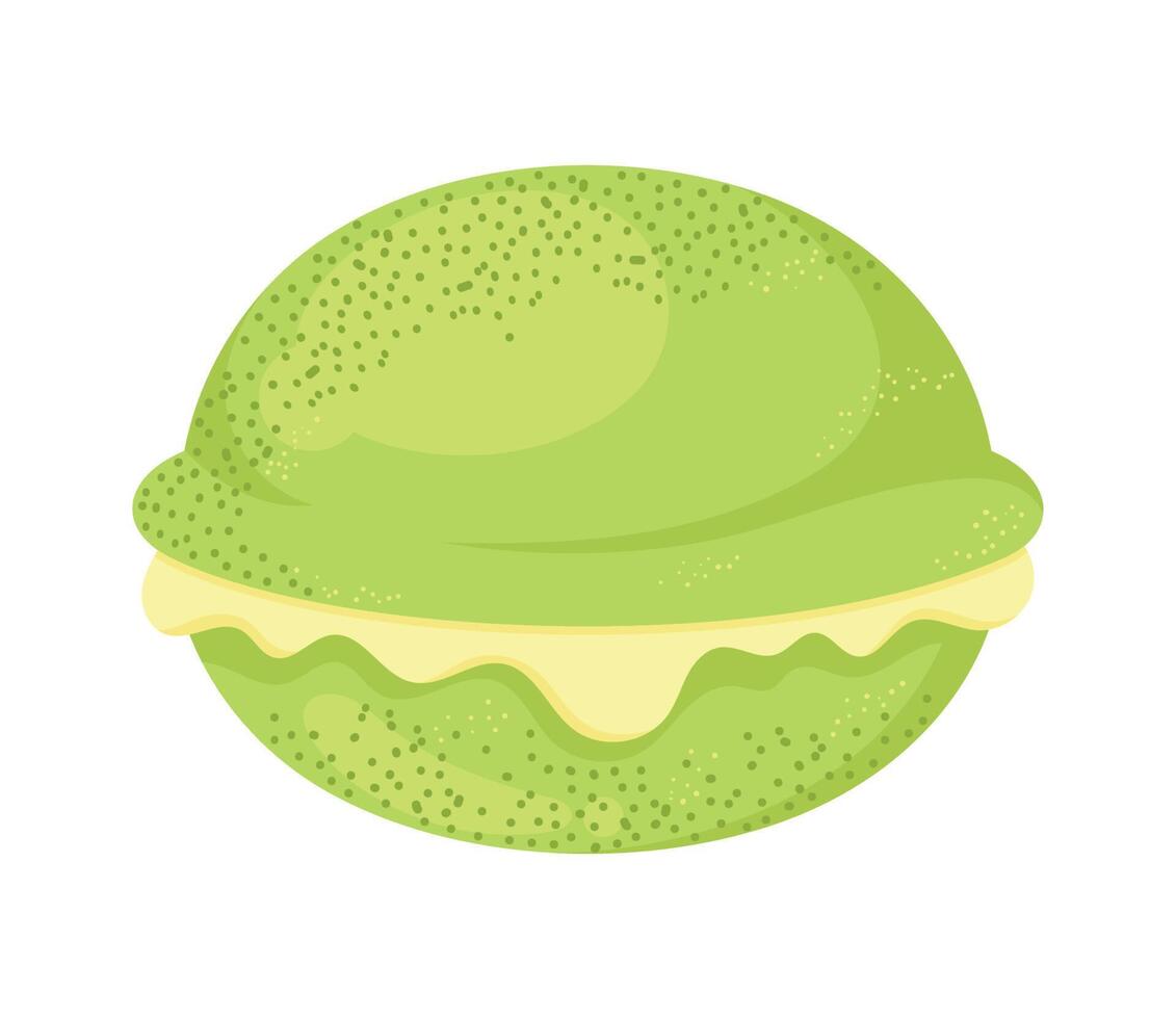 producto de pastelería de donut verde vector