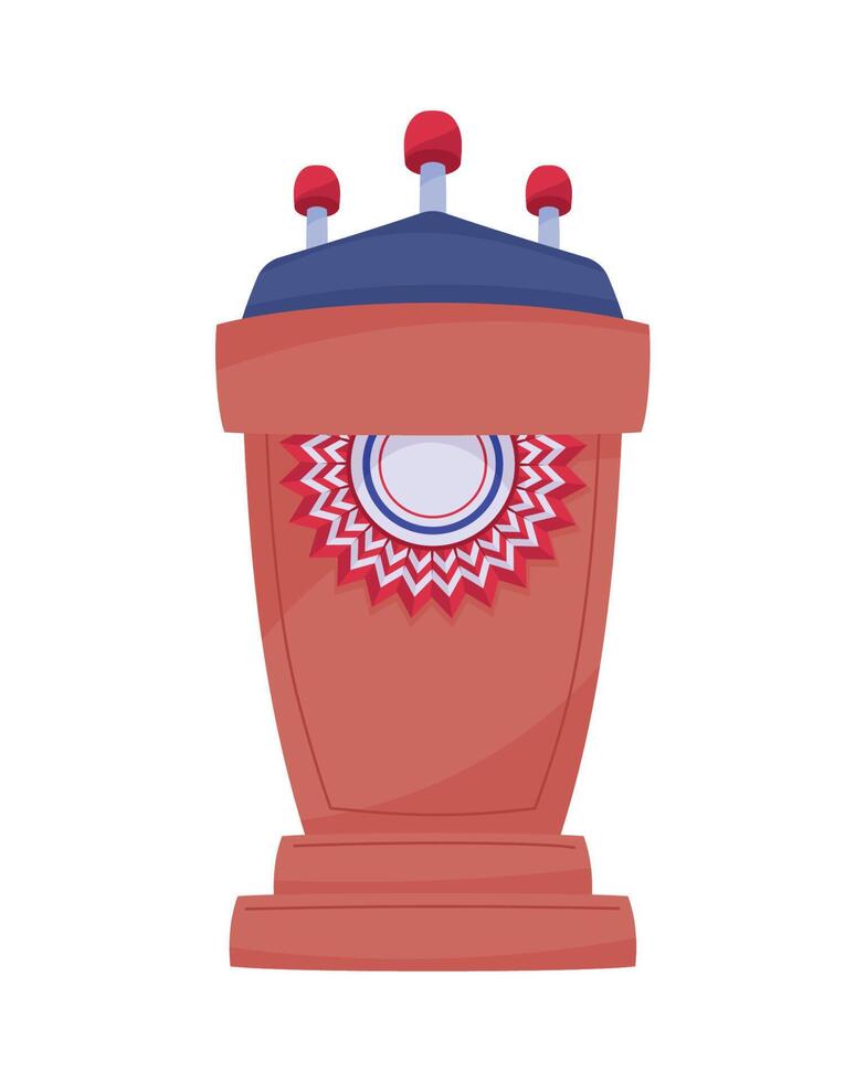 usa flag in speak podium vector