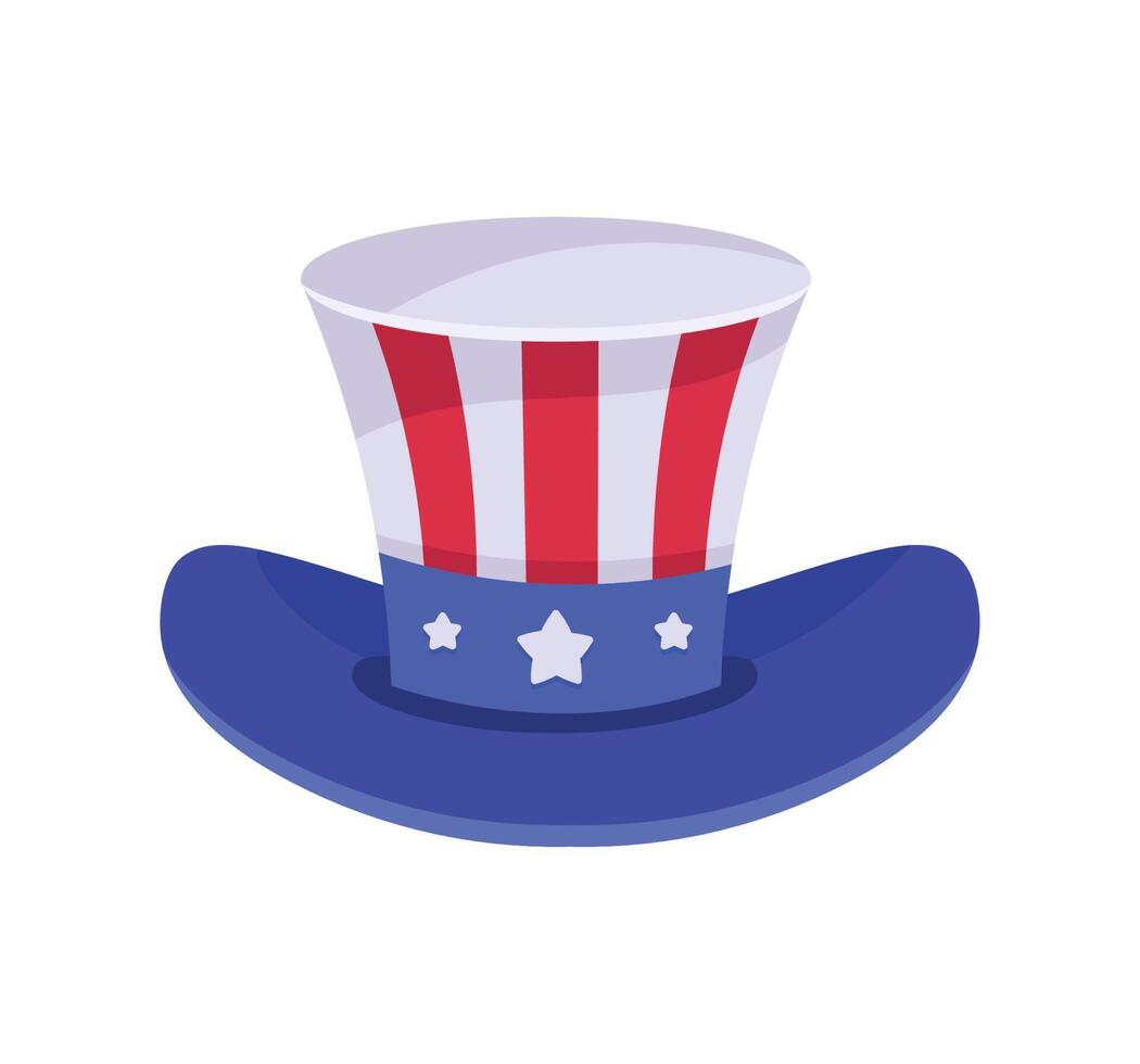 usa flag in tophat vector