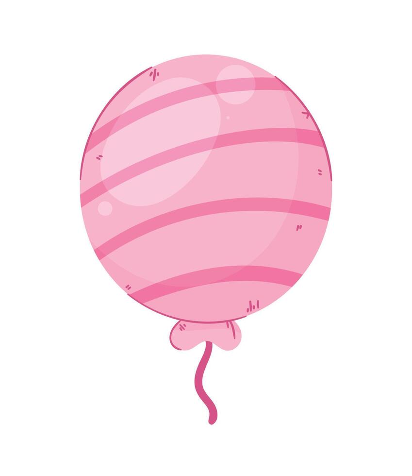 globo rosa helio flotante vector