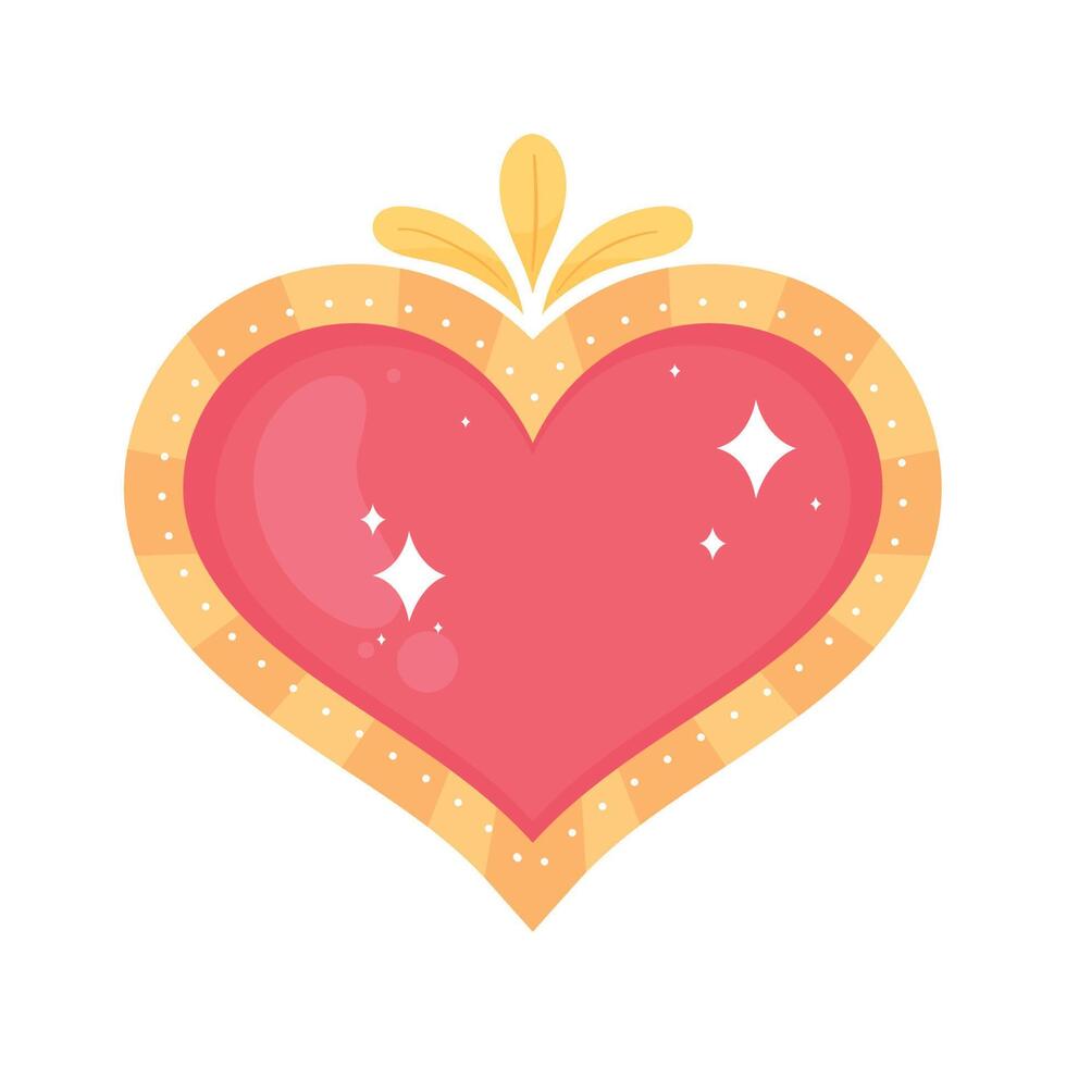 heart love with drops vector