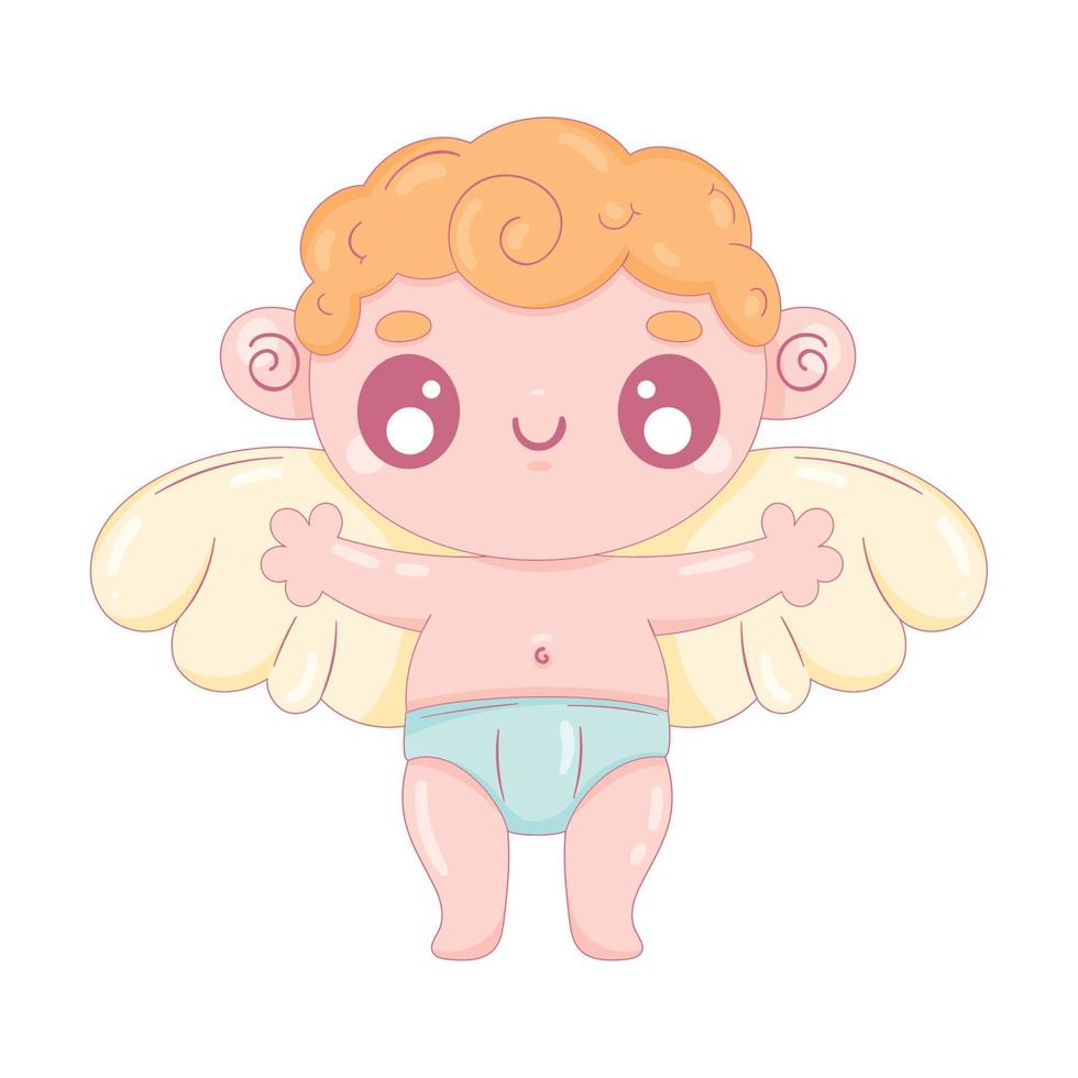 cupid angel with wings vector