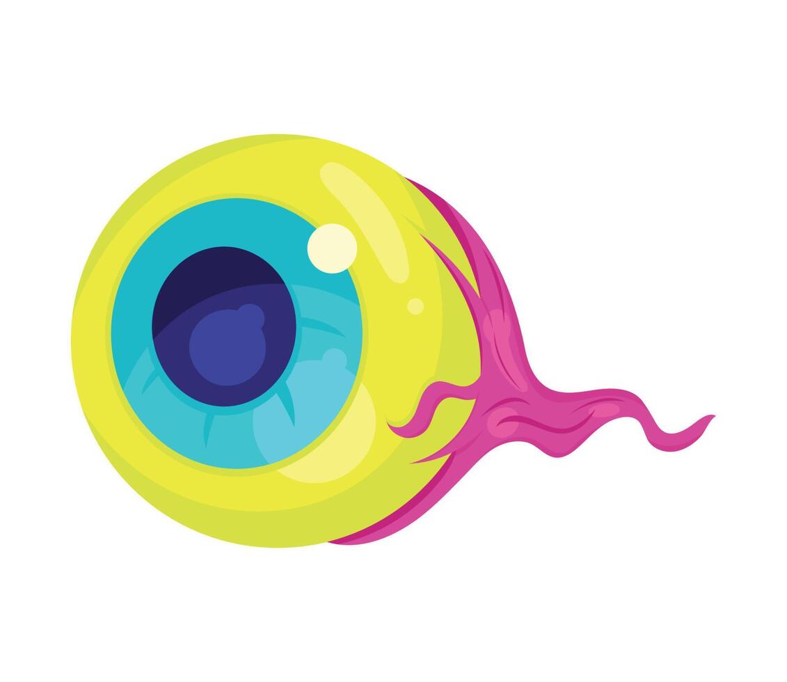 eye organ psychedelic style vector