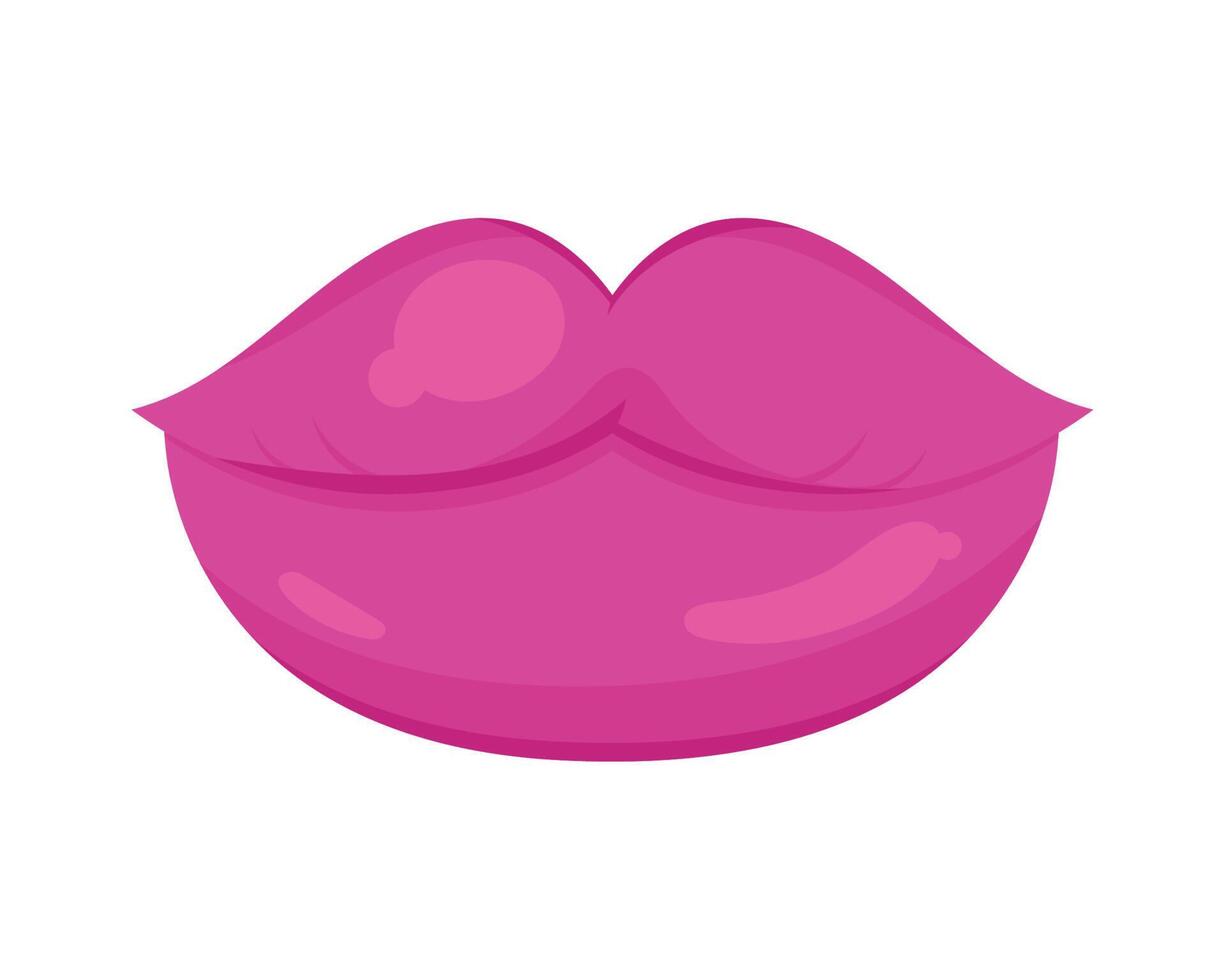 female mouth psychedelic style vector