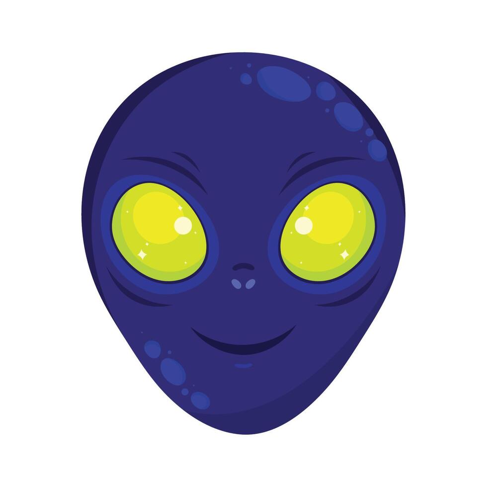 alien head psychedelic style vector