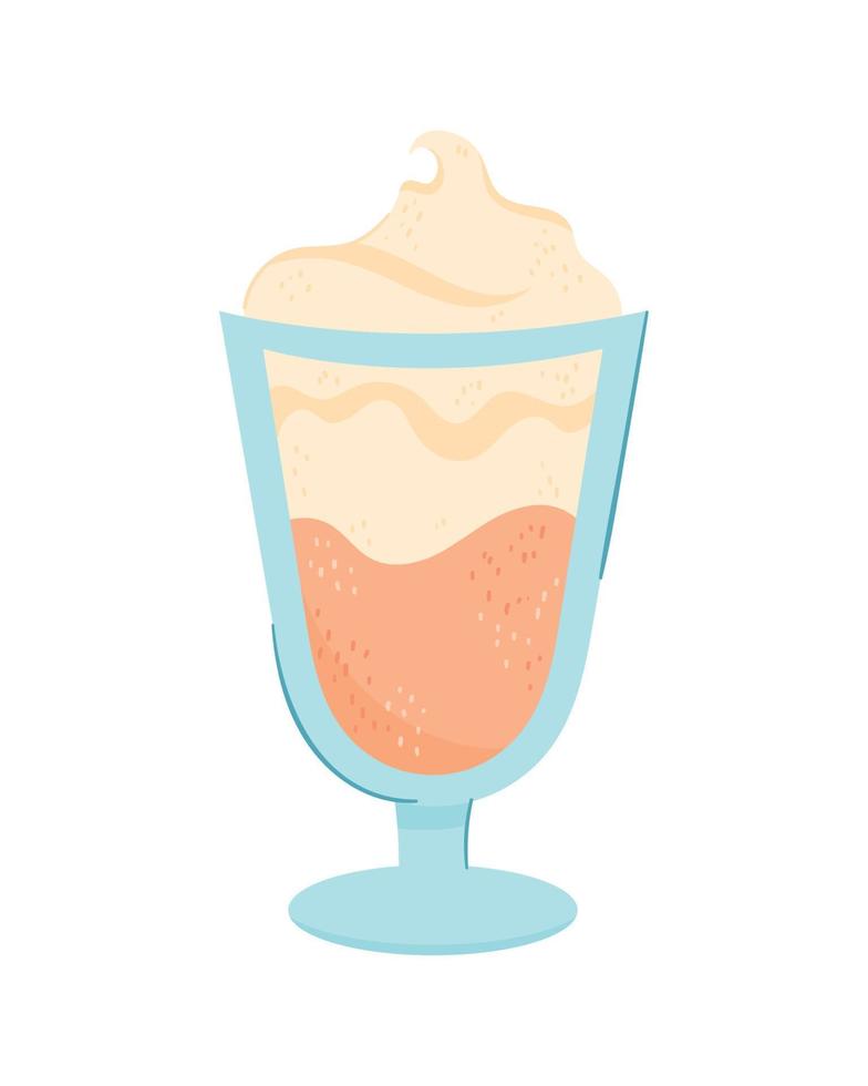 iced coffee drink in cup vector