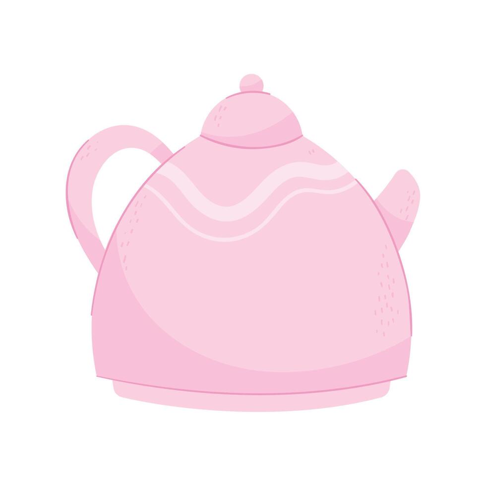 coffee pink jar kitchen utensil vector