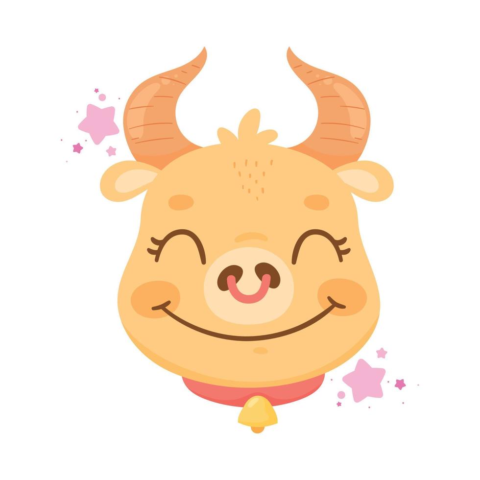 taurus zodiac kawaii vector