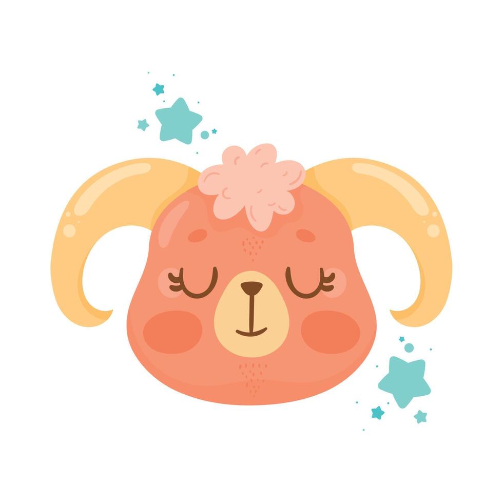 aries zodiac kawaii vector