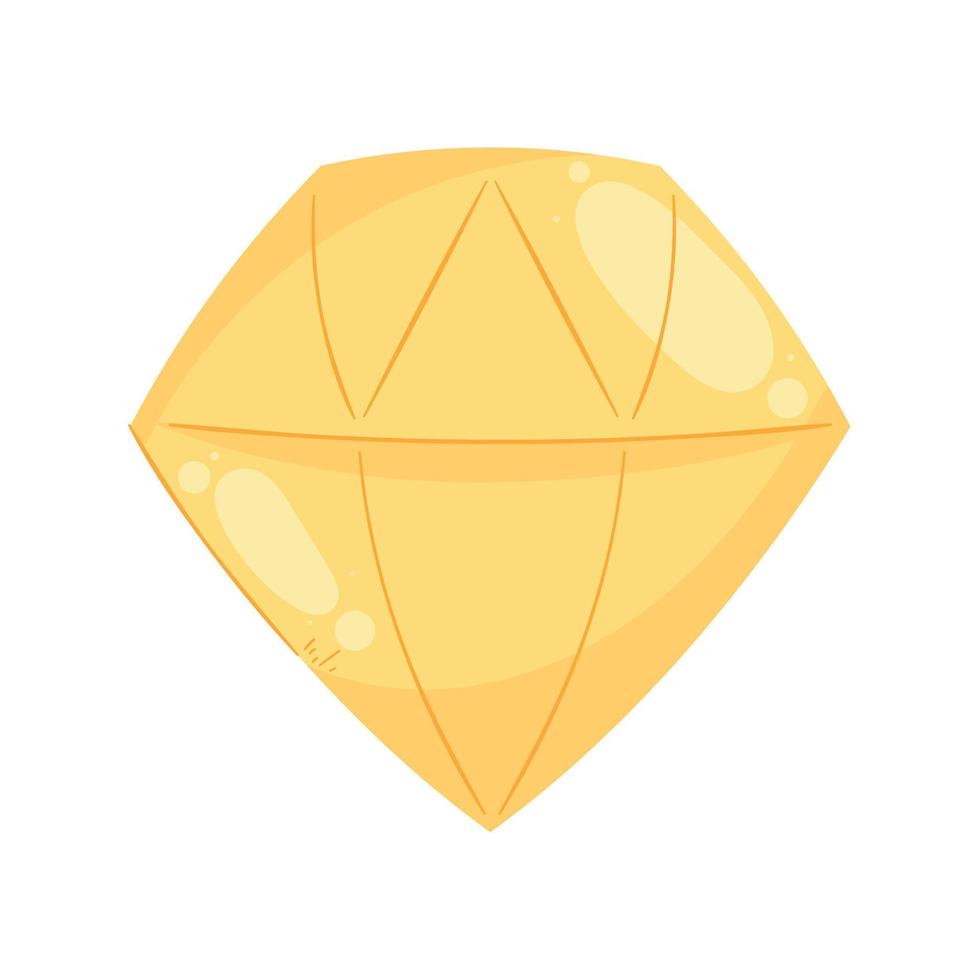 piedra de diamante dorado vector