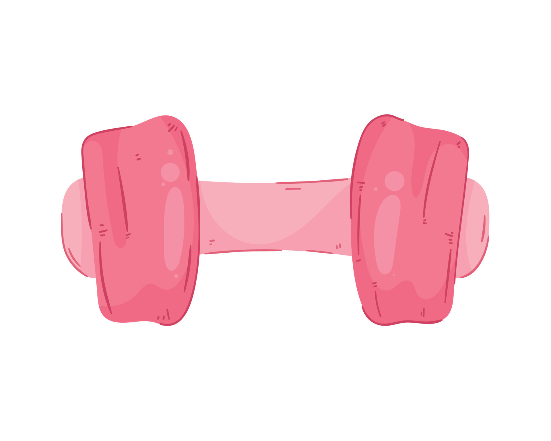 3d Gym Equipment Pink Dumbbell Cartoon Style. Vector Stock Vector -  Illustration of dumbbell, background: 280394416