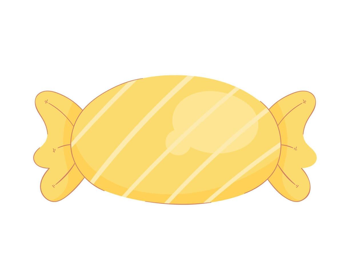 yellow sweet candy vector