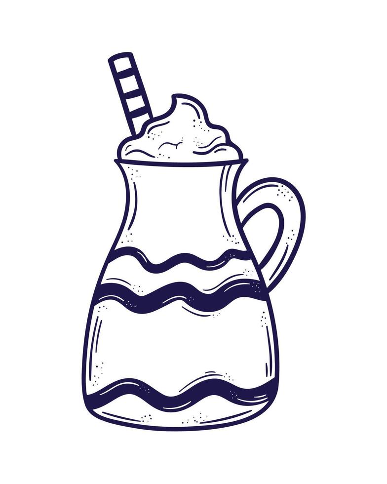 coffee in pot vector