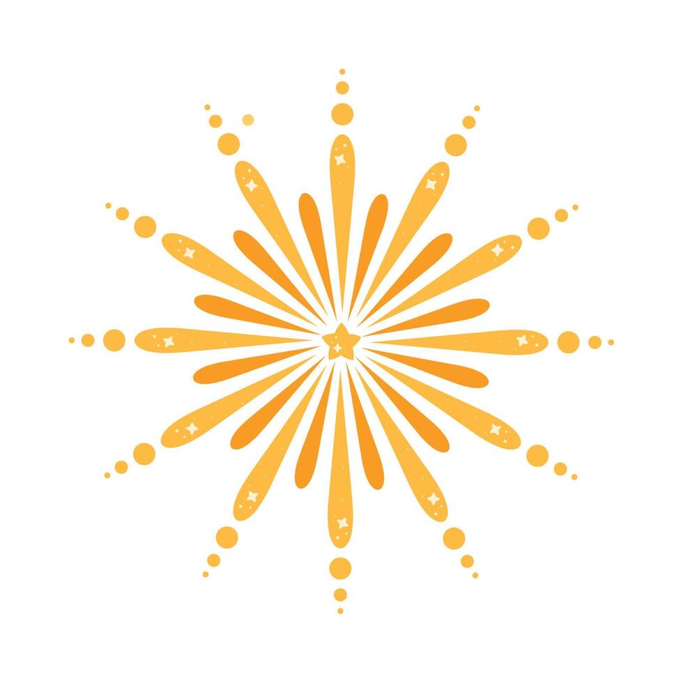 golden fireworks splash vector
