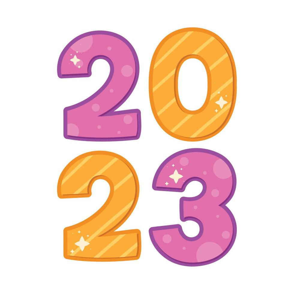 icono de números de año 2023 vector