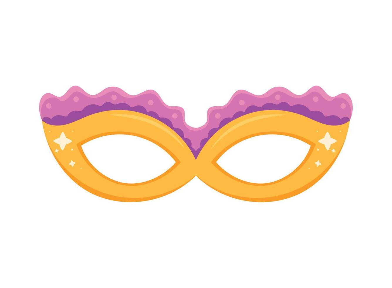 yellow party mask vector