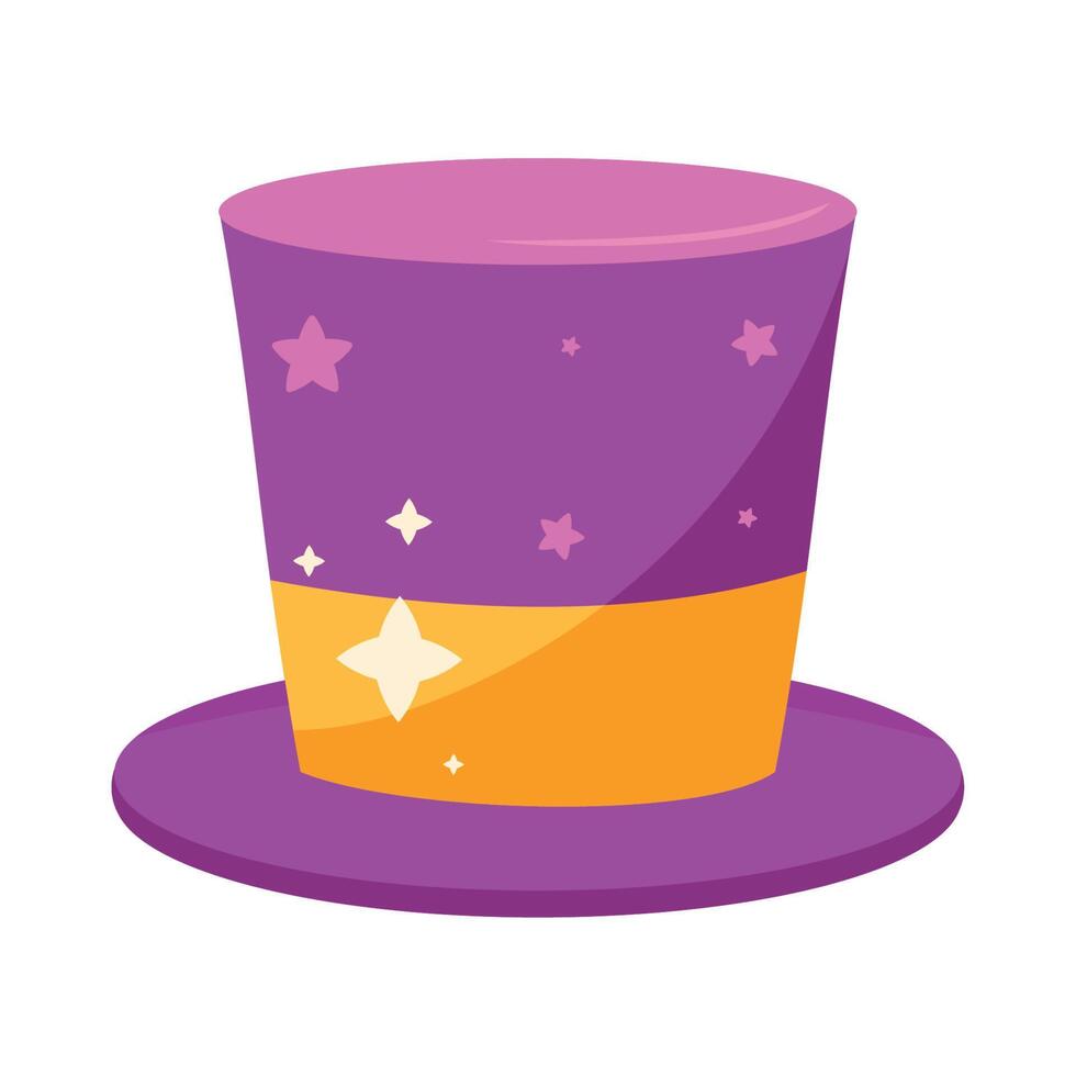 purple tophat headwear vector