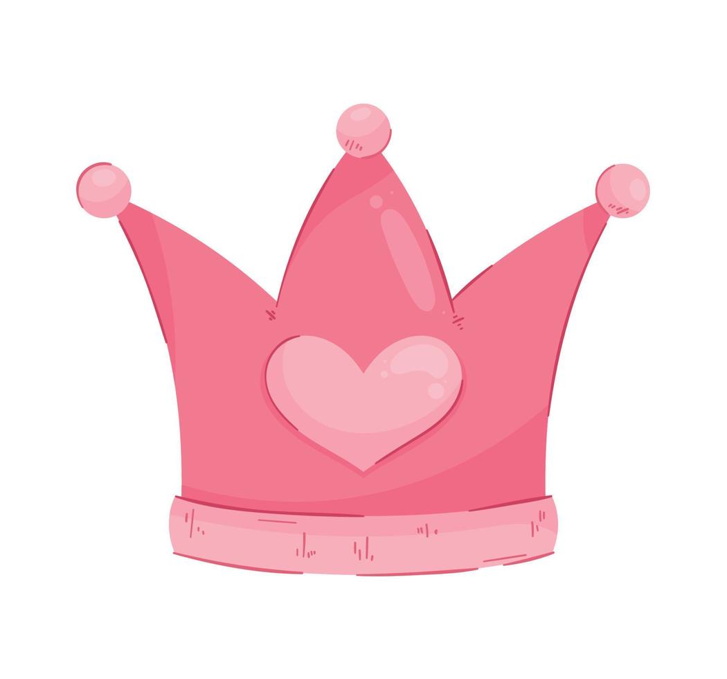 pink queen crown vector