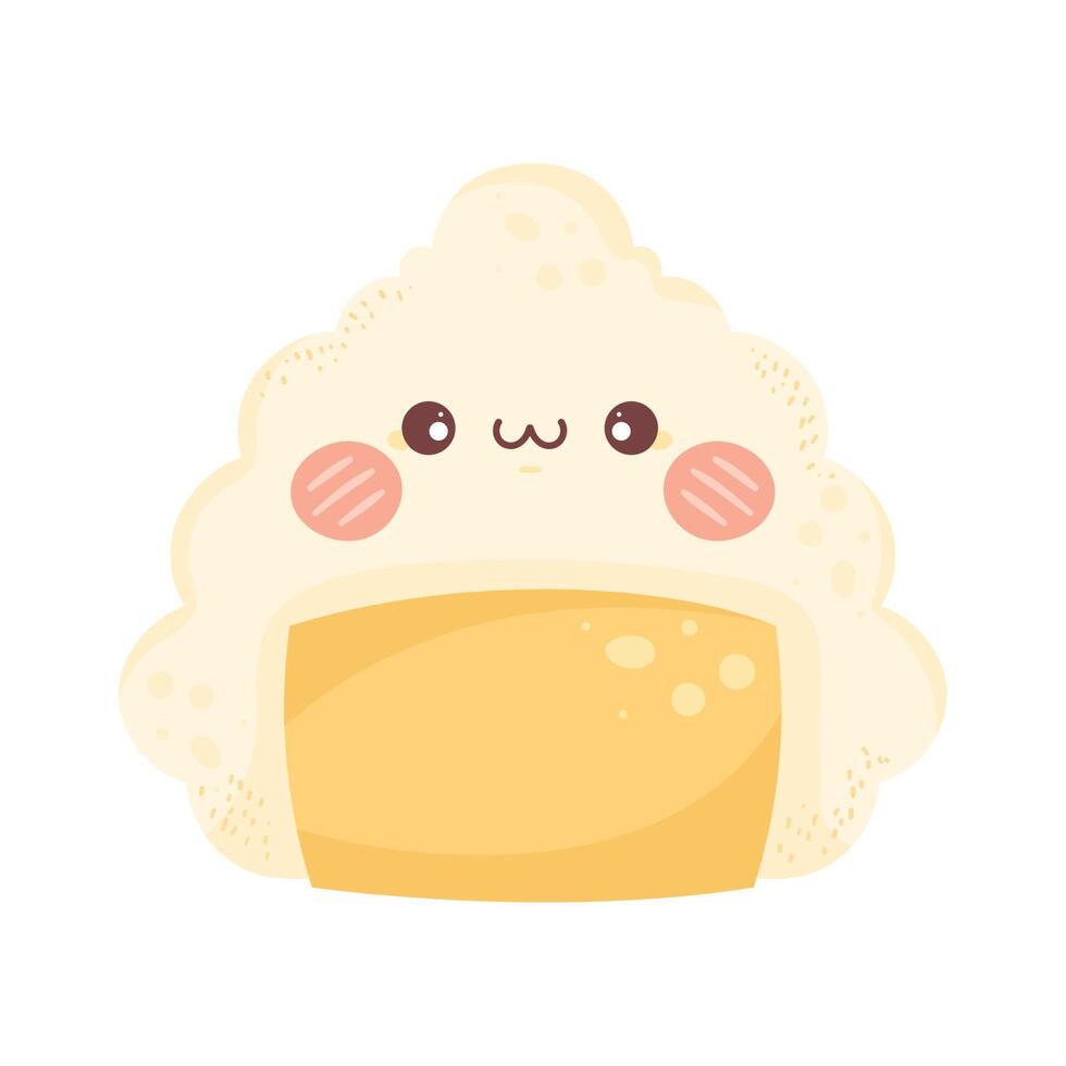 sushi fresco kawaii vector