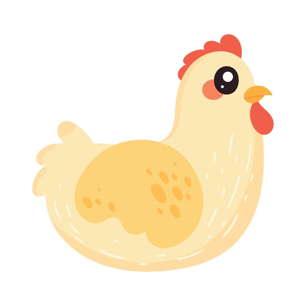 little hen bird vector