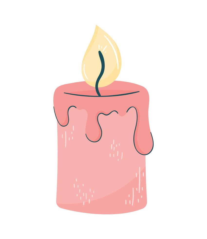 pink candle wax vector