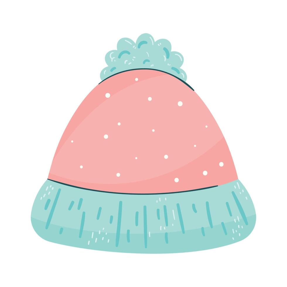 hat winter clothes accessory vector