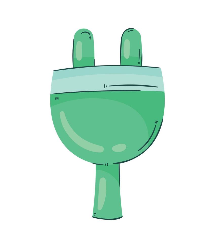 green energy plug ecology vector