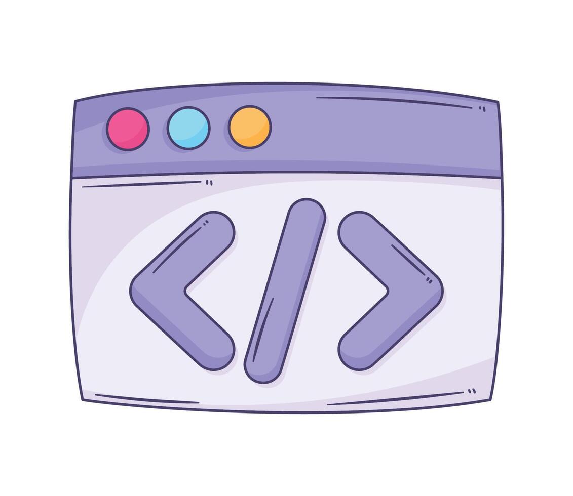 página web con lenguaje de código vector