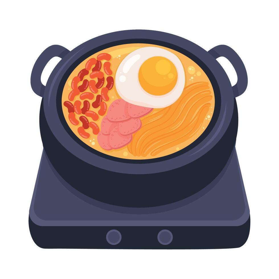 ramen korean food vector