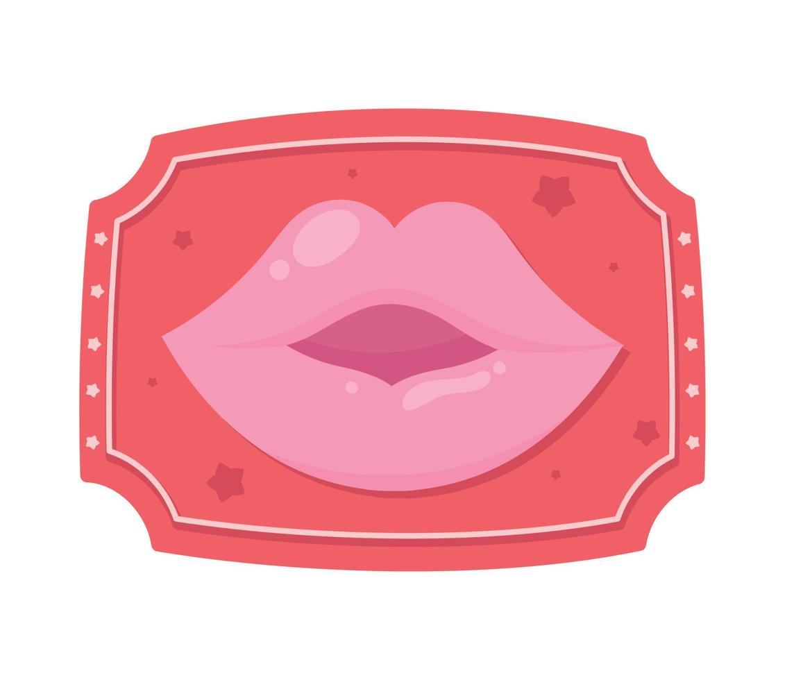 love coupon with kiss vector