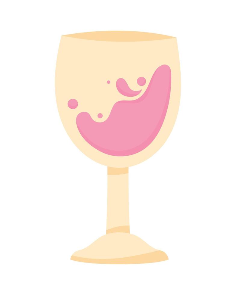 wine drink in cup vector