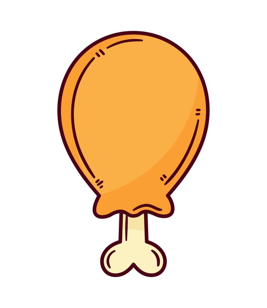 chicken thigh food vector