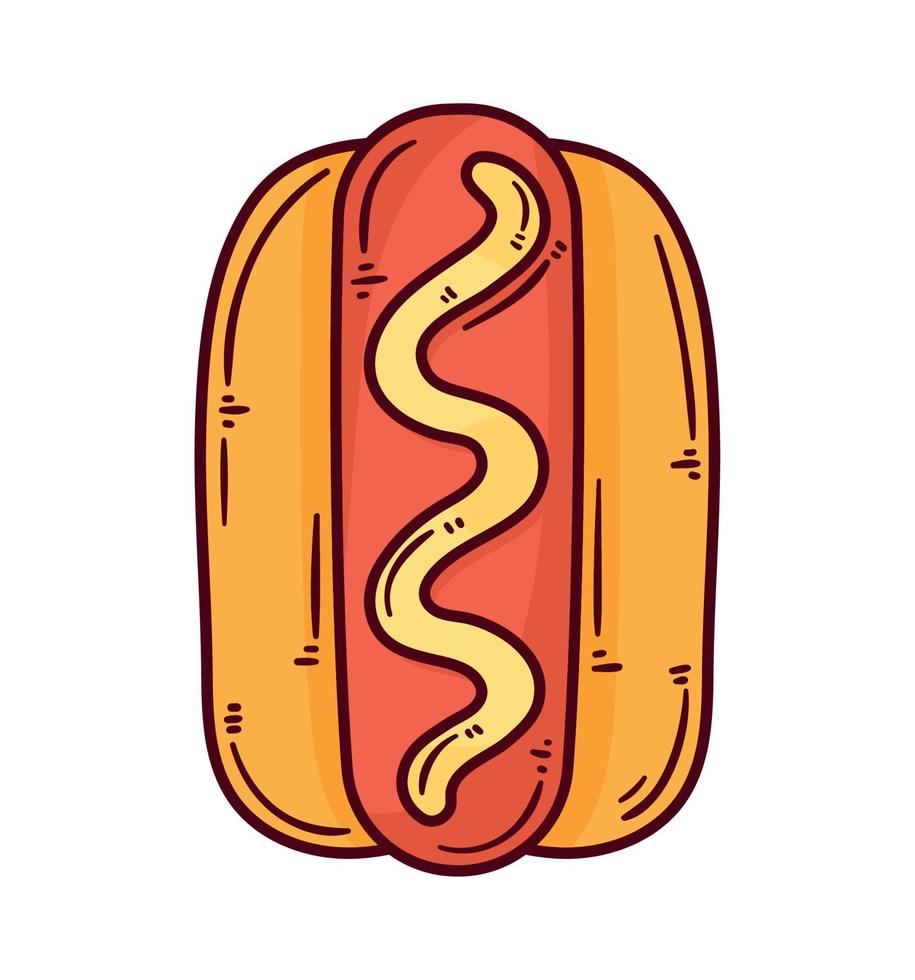 hot dog fast food vector