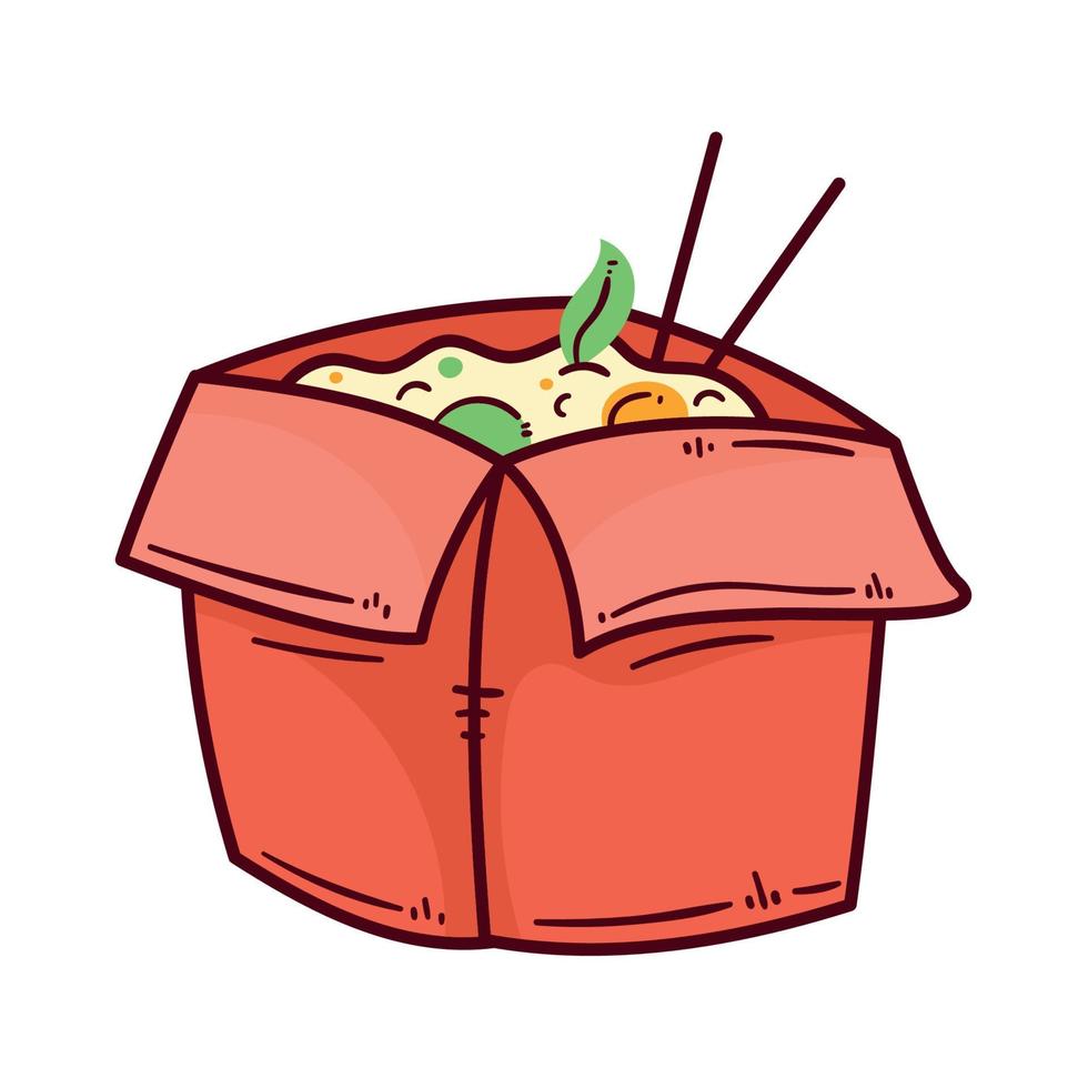 chinese rice in box vector
