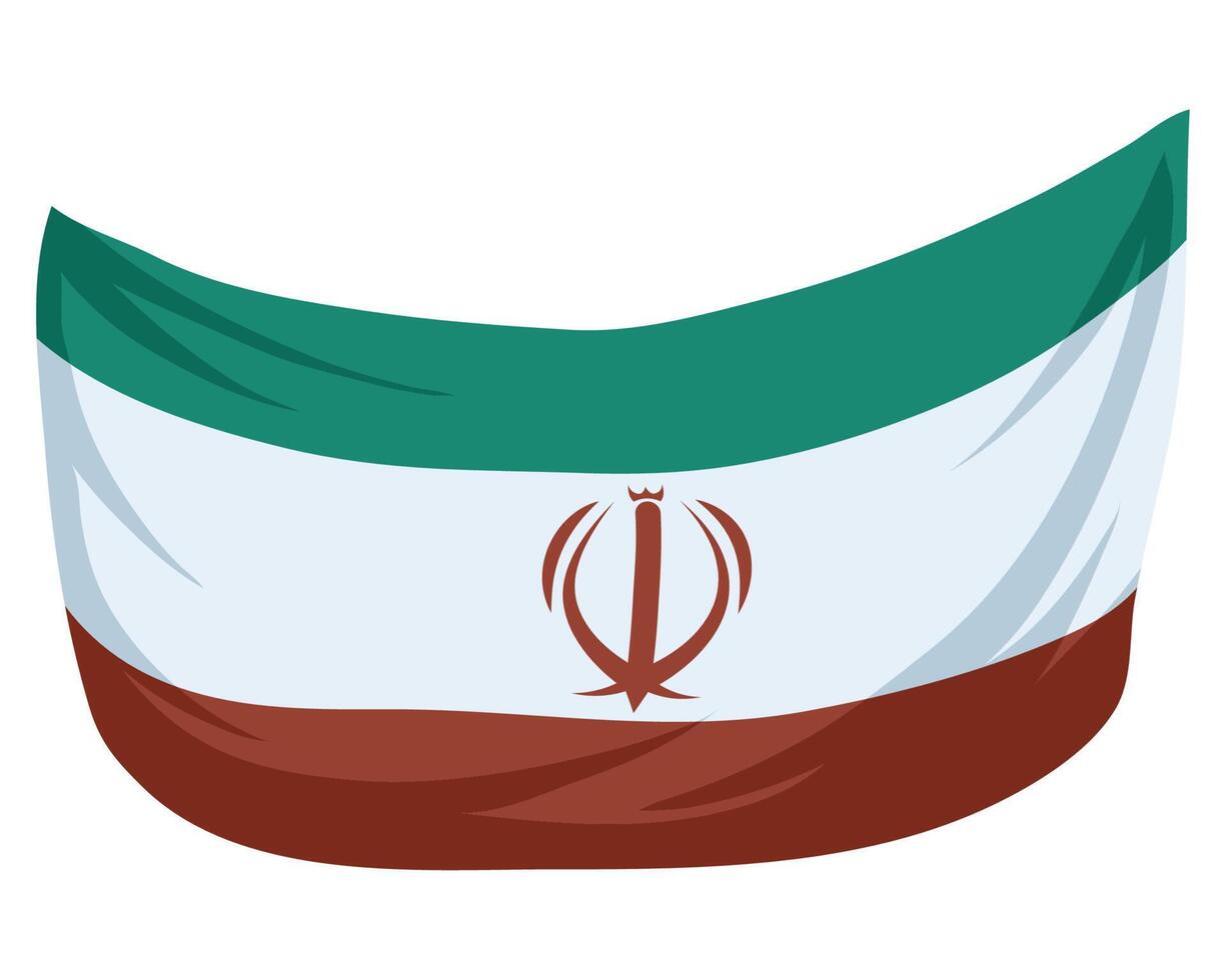 iranian flag hanging vector