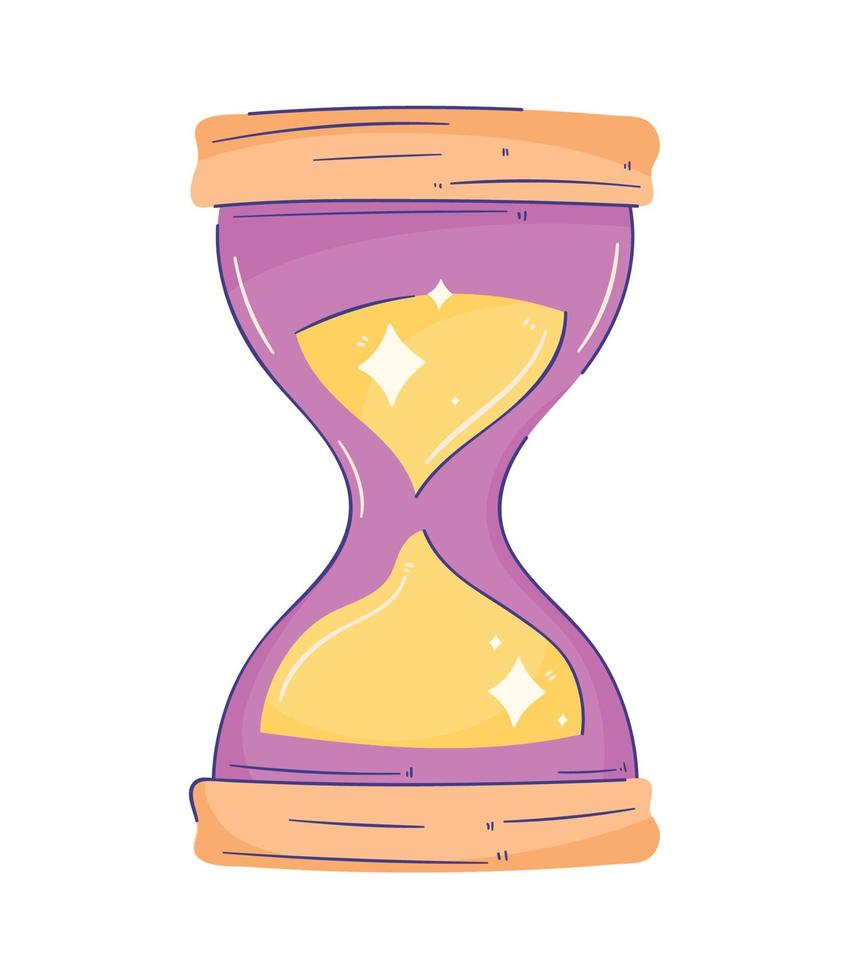 purple hourglass sand timer vector