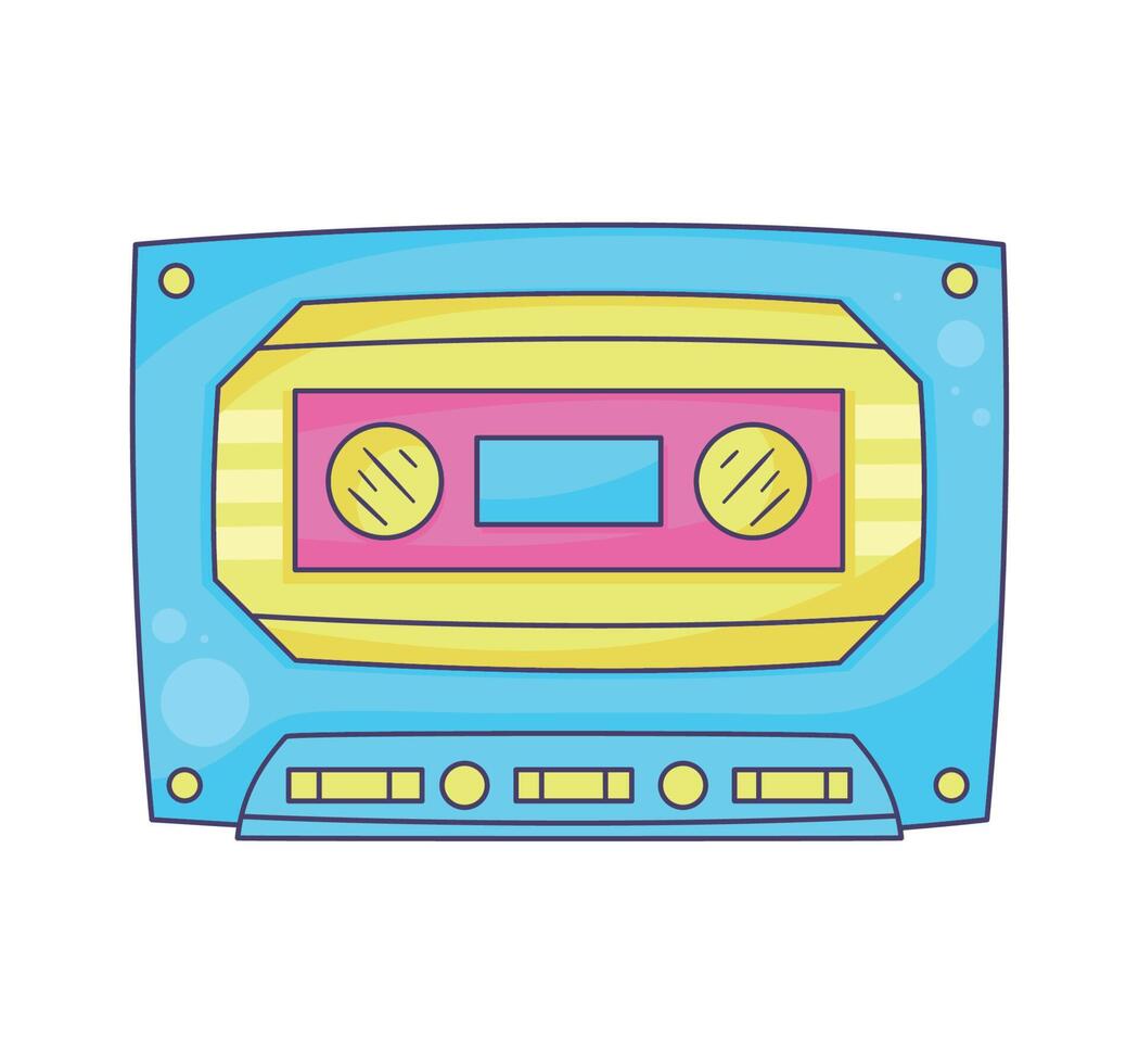 cassette nineties pop art vector