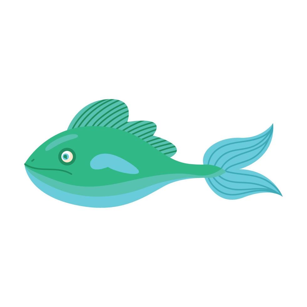 peces exóticos verdes vector