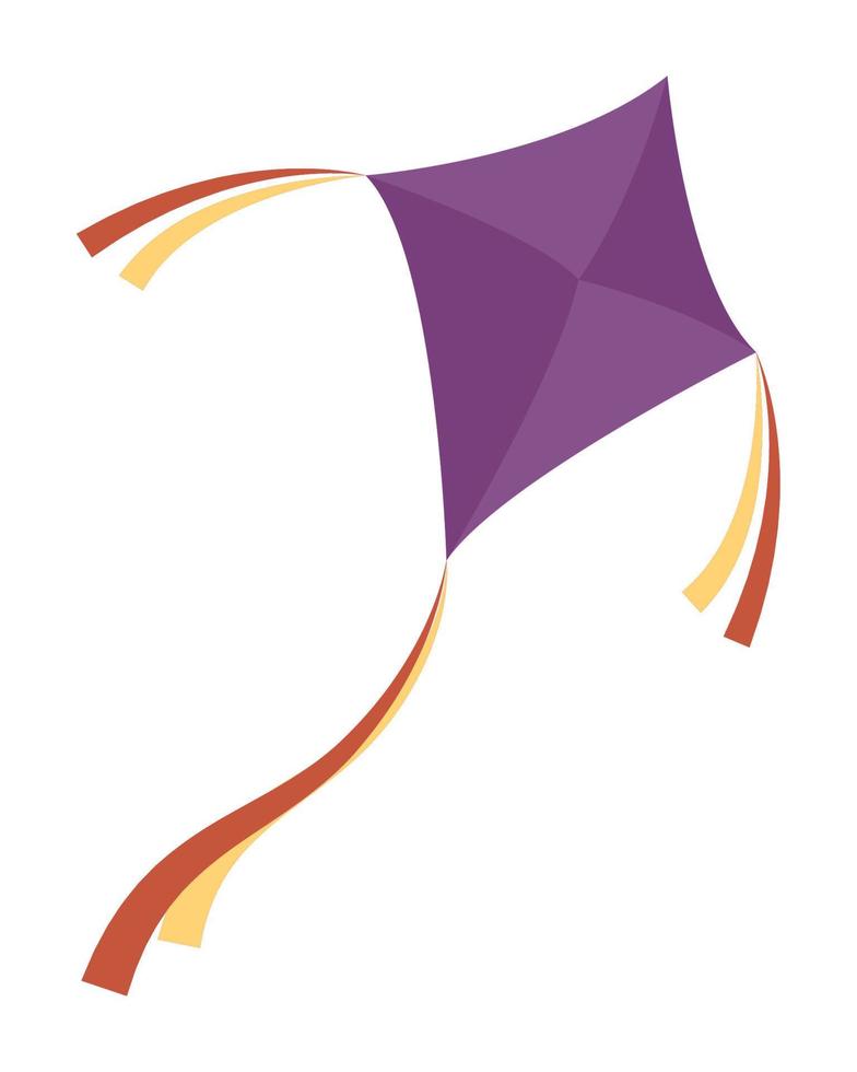 purple kite toy vector