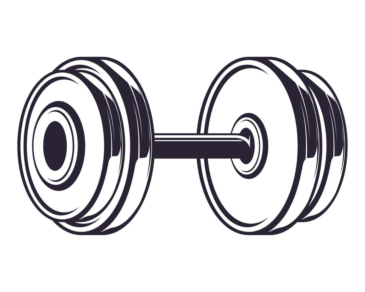 dumbbell gym accessory equipment vector