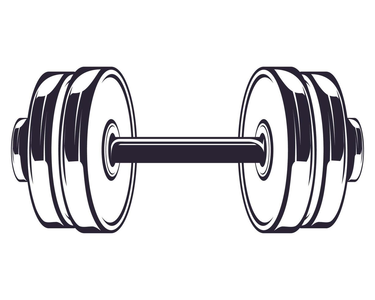 dumbbell gym tool vector