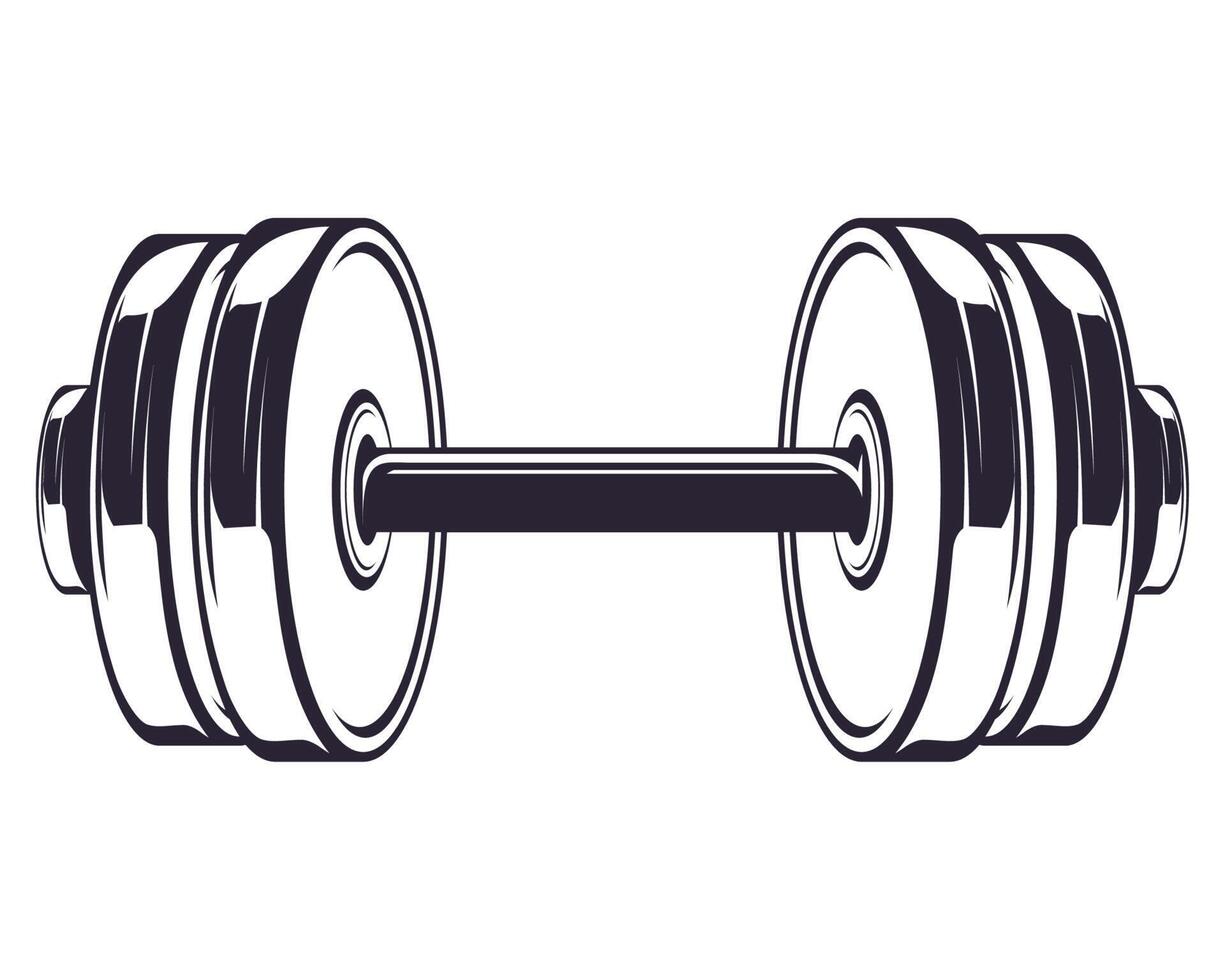 dumbbell gym tool vector