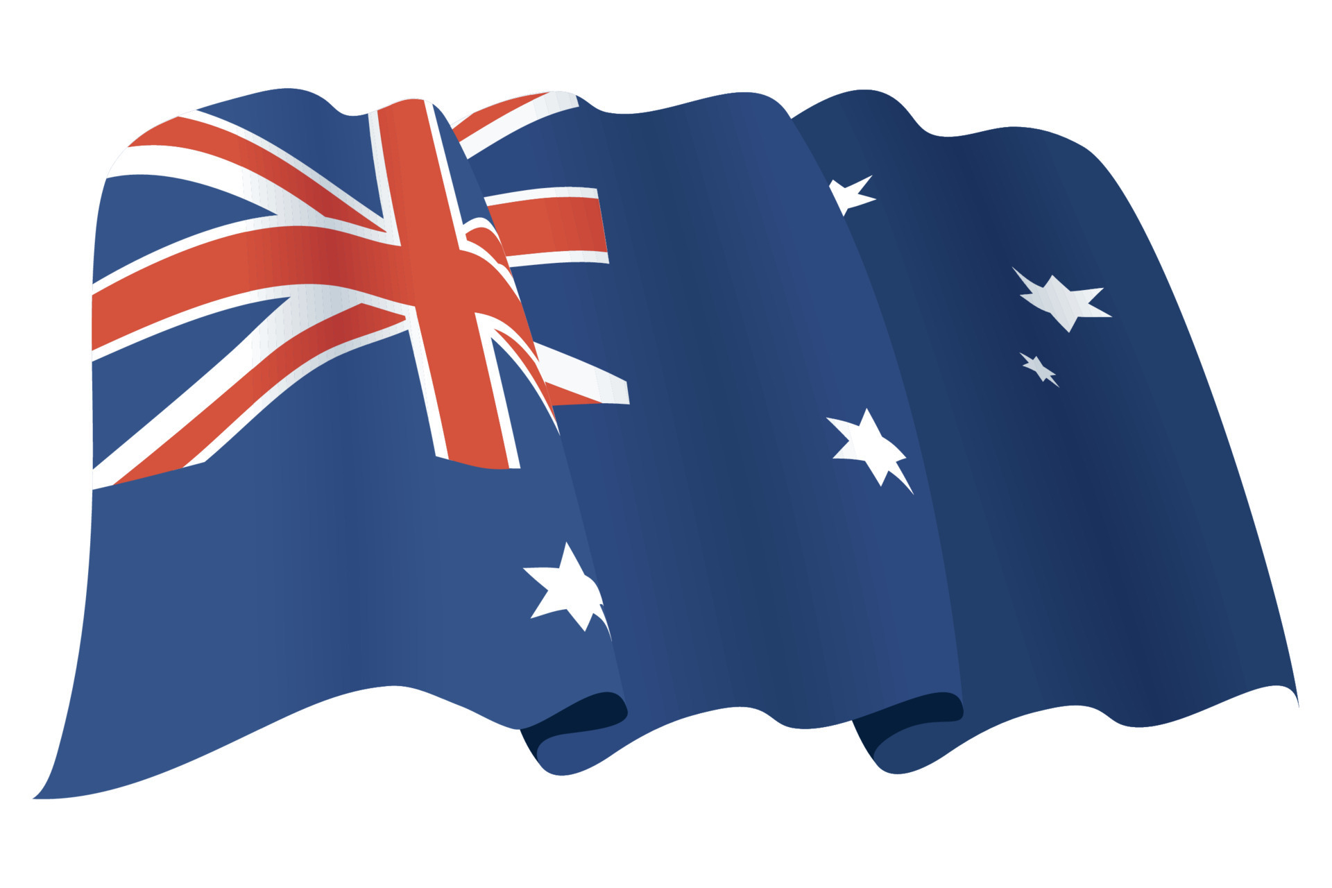 australian flag waving 16927316 Vector Art at Vecteezy